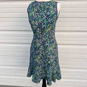 LOFT Green Sheath Dress Halter Midi